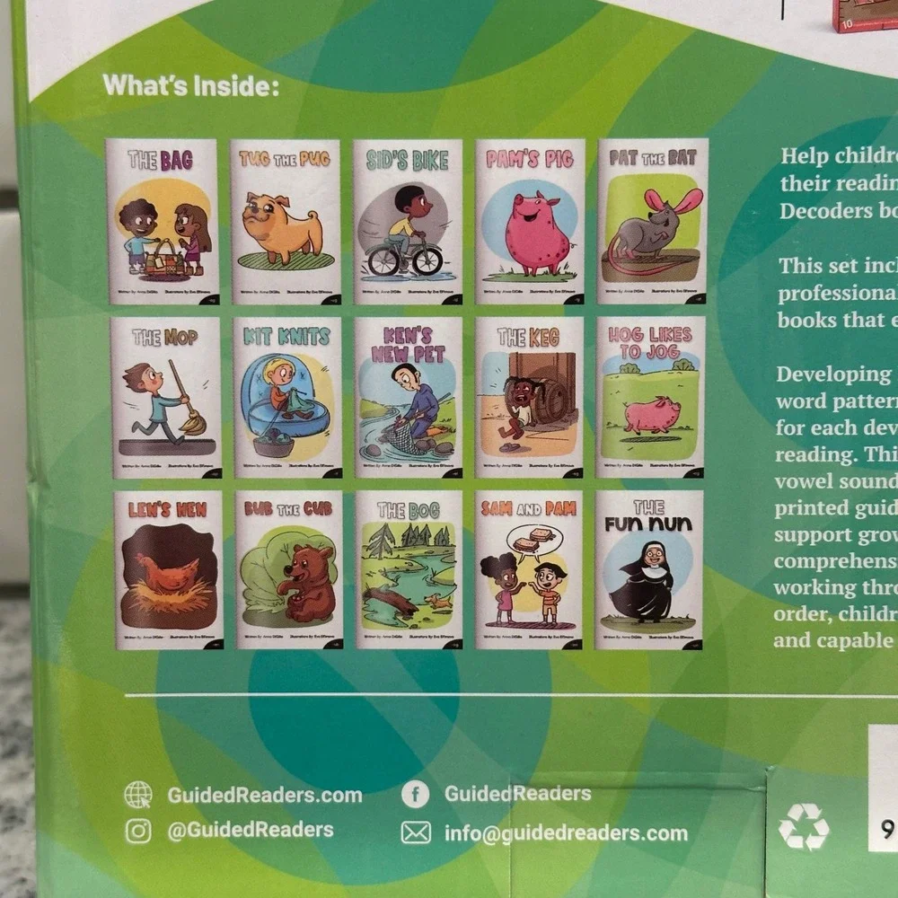 Guided Readers Developing Decoders Short Vowels Set 1 15 Books‎ Beginner Readers